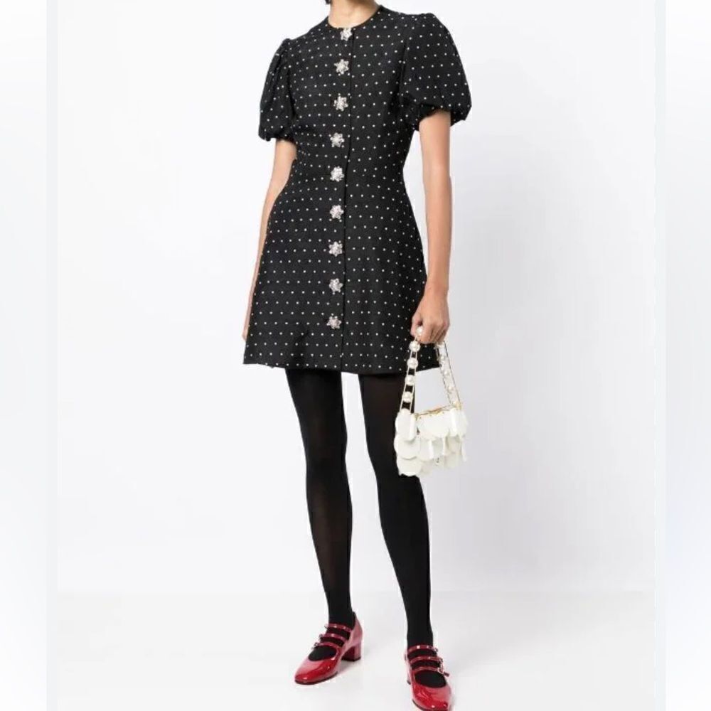 Macgraw Sorbet polka-dot embroidered dress 10